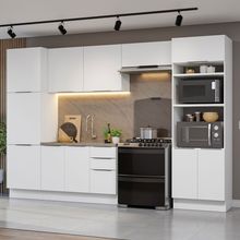 Armário de Cozinha Completa 330cm Branco Stella Madesa 02