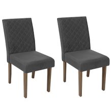 Conjunto de Cadeiras Sala de Jantar 2 Peças Suede Veloplus Até 110Kg Genebra Dobue 93x42x45cm