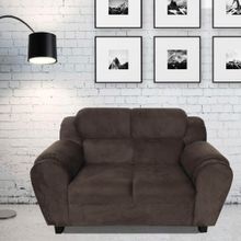 Sofá 2 Lugares Scudeler Assento Fixo com Pés Tecido Suede Sara 90x148x85cm