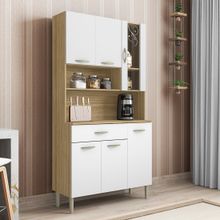 Cozinha Compacta 6 Portas 1 Gaveta com Nicho Golden