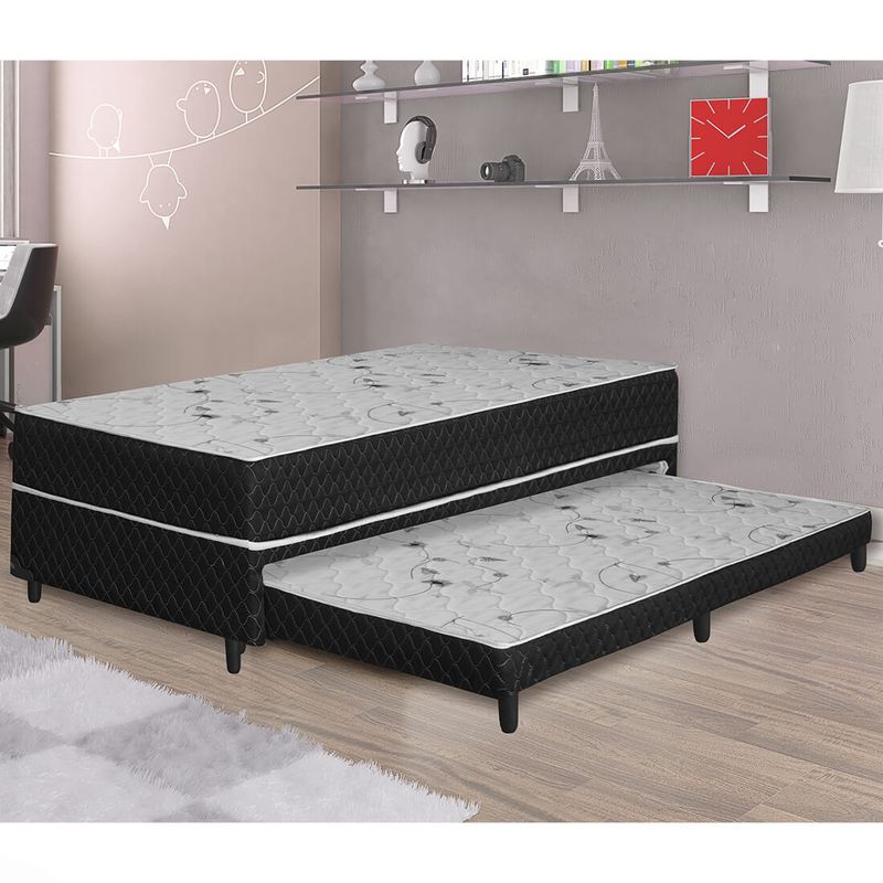 Cama Box Conjugada Solteiro Versace Plus