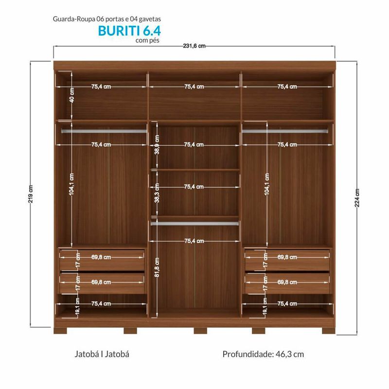 Guarda-roupa-Casal-Australia-6p-4g-Santos-Andira