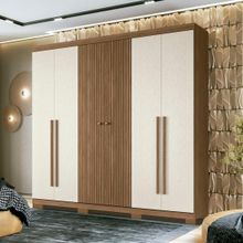 Guarda Roupa Casal 6 Portas 4 Gavetas com Maleiro Austrália