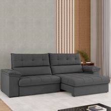 Sofá 3 Lugares Retrátil e Reclinável 5 Posições Resistente Everest 230cm