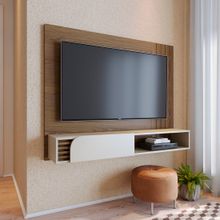 Painel para TV até 60" 1 Porta Detalhe Ripado Jurerê