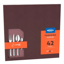 Faqueiro Brinox Modena 42 Peças em Aço Inox Resistente 5119/118