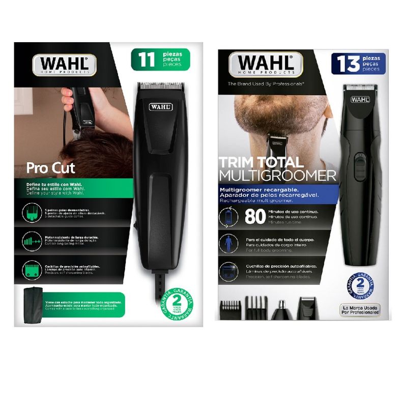 Conjunto Maquina E Aparador Pro Cut Trim Wahl Clipper