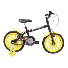 Bicicleta Infantil Aro 16 Track E Bikes Passeio Urbano com Para-lama e Rodinhas Dino
