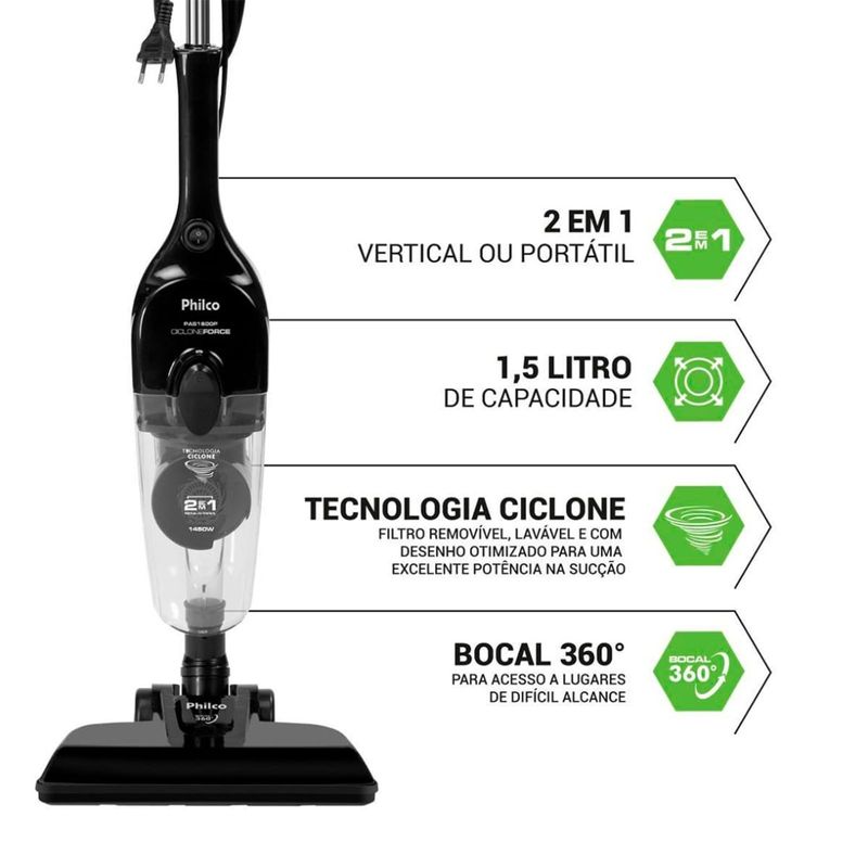 Aspirador de Po Vertical Ciclone Force Philco