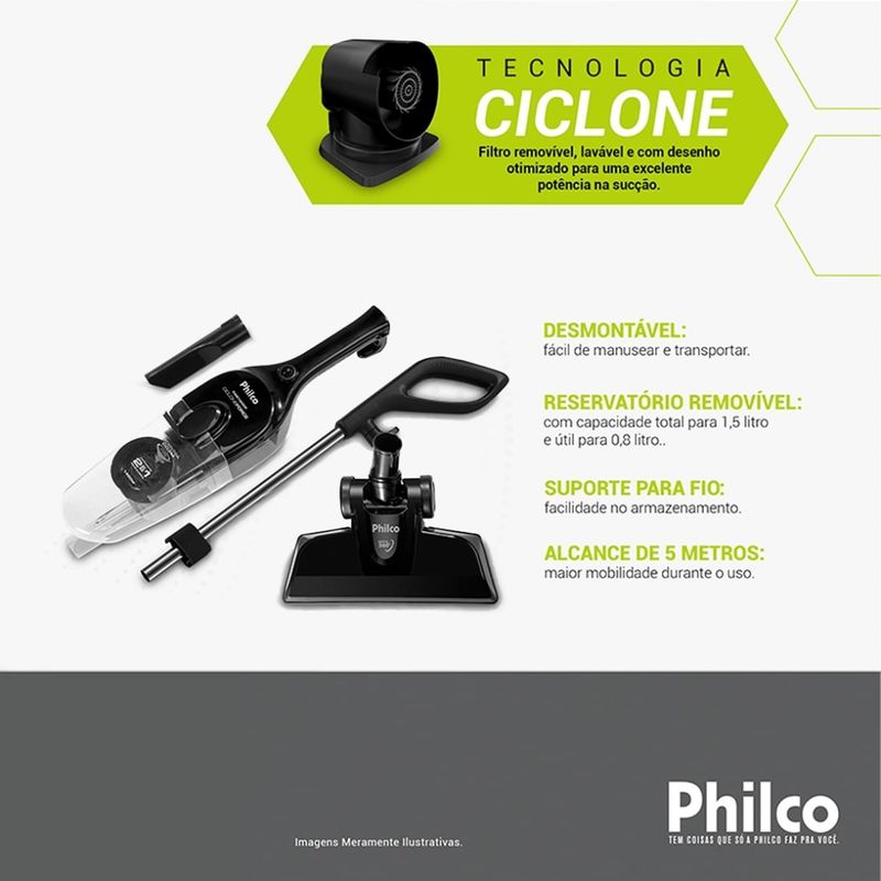 Aspirador de Po Vertical Ciclone Force Philco