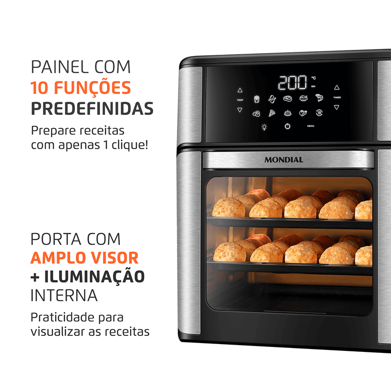 Fritadeira-Air-Fryer-Oven-Afo12-Mondial