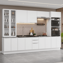 Armário de Cozinha Completa 340cm Branco Stella Madesa 01