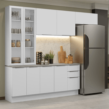Armário de Cozinha Completa 270cm Branco Stella Madesa 11