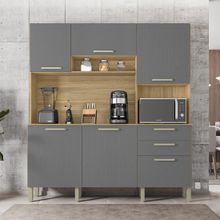 Cozinha Compacta 6 Portas 2 Gavetas Espaço Forno Ferrara 180cm
