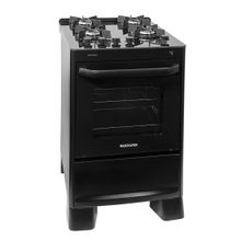 Fogão 4 Bocas Suggar de Piso Automático Mesa de Vidro 56L Max Glass
