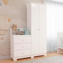 Guarda Roupa Infantil 2 Portas 3 Gavetas Antitombamento Gutti