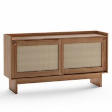 Buffet Balcão Aparador 2 Portas Deslizantes com Tela Carraro Portofino 77x140x38cm
