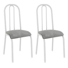 Conjunto de Cadeiras de Aço 2 Peças Copa e Cozinha Anticorrosivo Vitoria Fabone 96x37x48cm