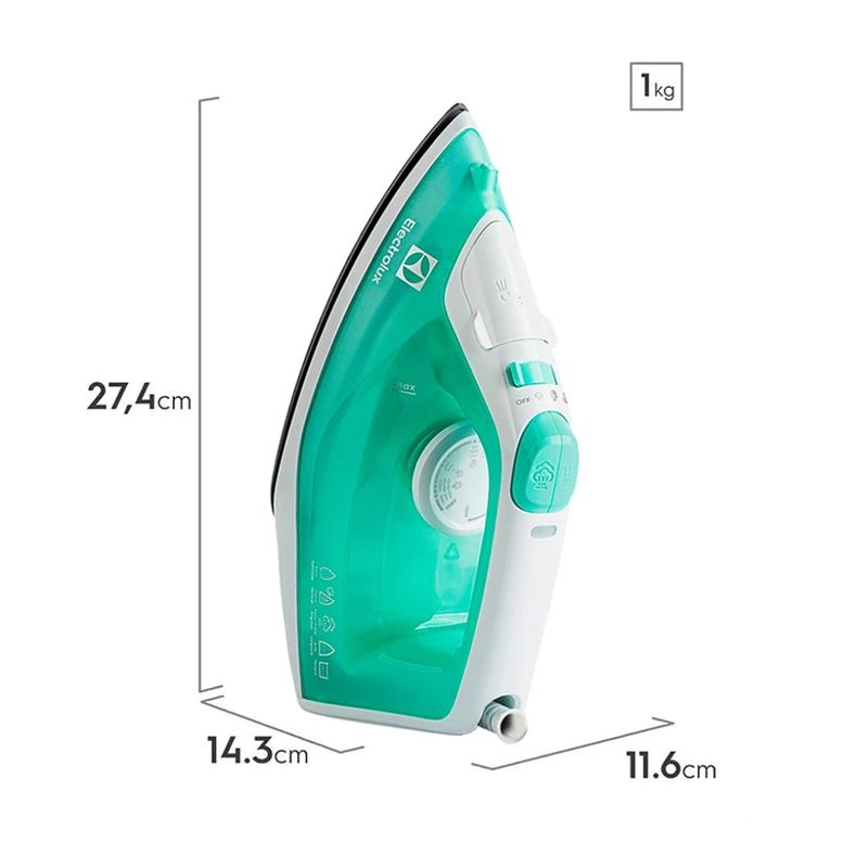 Ferro-de-Passar-a-Vapor-Easyline-Verde-Electrolux