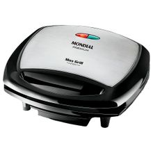 Sanduicheira Grill Elétrica Mondial Max 2 em 1 Antiaderente 1200W G-07