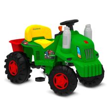 Carro a Pedal Infantil Trator Volante com Buzina Bandeirante