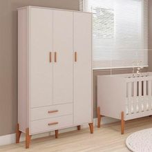 Guarda Roupa Infantil 3 Portas 2 Gavetas 100% MDF Iris