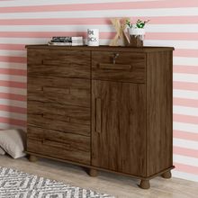 Cômoda Sapateira 1 Porta 5 Gavetas Mônaco