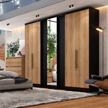 Guarda Roupa Casal 7 Portas 4 Gavetas com Espelho Toronto