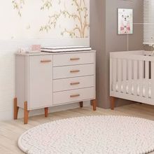 Cômoda Infantil Iris 1 Porta 4 Gavetas 100% MDF