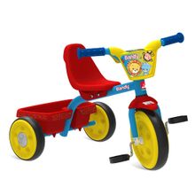 Triciclo Infantil Passeio e Pedal com Assento e Guidão Reguláveis Até 35Kg Bandeirante