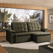 Sofá 4 Lugares Retrátil e Reclinável com Molas e Espuma D23 Flórida 230cm