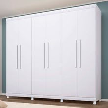 Guarda Roupa Casal 6 Portas 5 Gavetas 100% MDF - Portugal
