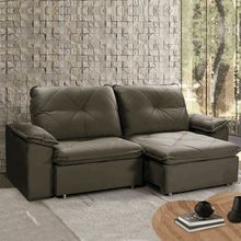 Sofá 4 Lugares Retrátil e Reclinável com Duplo Molejo 5 Estágios Tókio 250cm