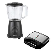Kit Cozinha Gourmet Amvox com Liquidificador e Sanduicheira ALQ600 AMS500