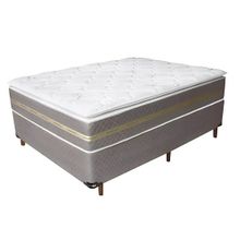 Colchão e Box Umaflex Cama de Casal com Molas Ensacadas e Pillow Top Coimbra 72x138x188cm