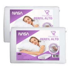 Kit 2 Travesseiros Visco Relax Perfil Alto Trp Imports 60x14x40cm