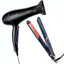 Kit Beleza Mondial Secador e Chapinha Black Purple Infra Red Até 230°C
