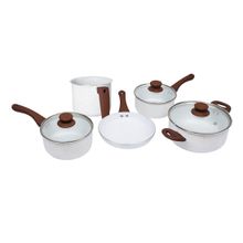 Conjunto de Panelas Vista Home em Alumínio Revestimento Cerâmico 5 Peças Lecce