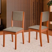 Conjunto de Cadeiras Sala de Jantar 2 Peças Estofada Dakota