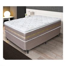 Colchão e Box Umaflex Cama de Solteiro com Molas Ensacadas e Pillow Top Coimbra 75x88x188cm