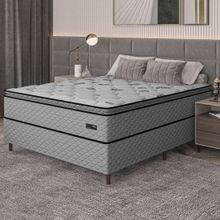 Colchão e Box Umaflex Casal Espuma D33 com Pillow Top Noruega 138x68x188cm