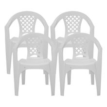 Conjunto de Cadeiras de Plástico 4 Peças Tramontina Iguape